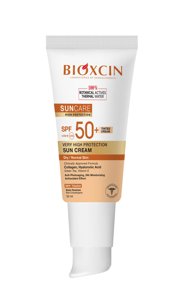 Bioxcin|بيوكسين كريم - كريم الحماية من الشمس للبشرة الجافة والعادية مع SPF عامل حماية 50 - 50مل بلون البشرة