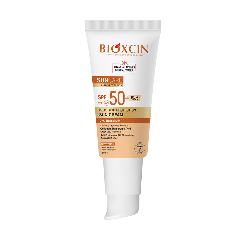 Bioxcin|بيوكسين كريم - كريم الحماية من الشمس للبشرة الجافة والعادية مع SPF عامل حماية 50 - 50مل بلون البشرة